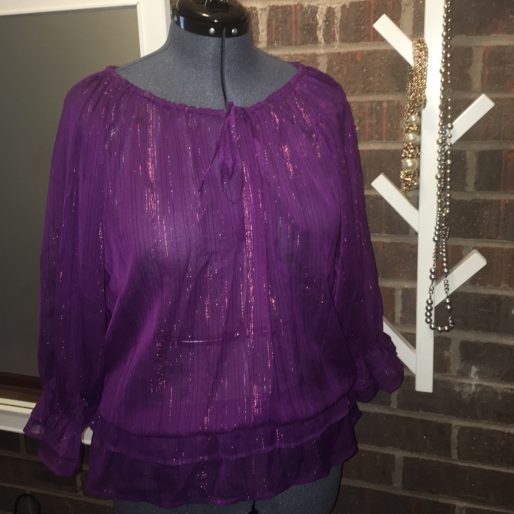 Purple Peplum Top
